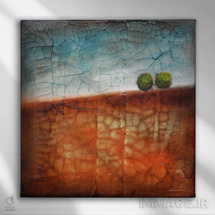 تابلو سرتاسر آسمان شماره ۲ اثر هدر آفرود - نمای روبهرو روی دیوار