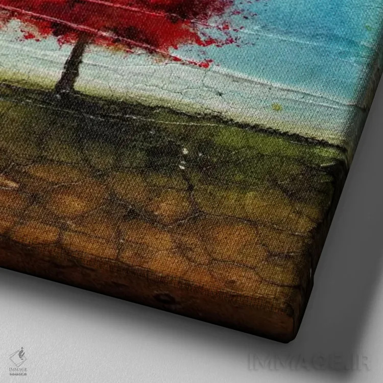 تابلو من را با خود ببر شماره ۲ اثر هدر آفرود - نمای نزدیک بافت بوم