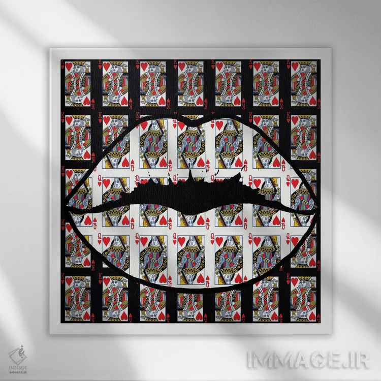 تابلو شاهان و ملکهها اثر هدر آفرود - نمای قابدار سفید