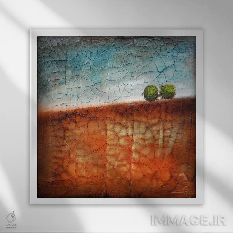 تابلو سرتاسر آسمان شماره ۲ اثر هدر آفرود - نمای قابدار سفید