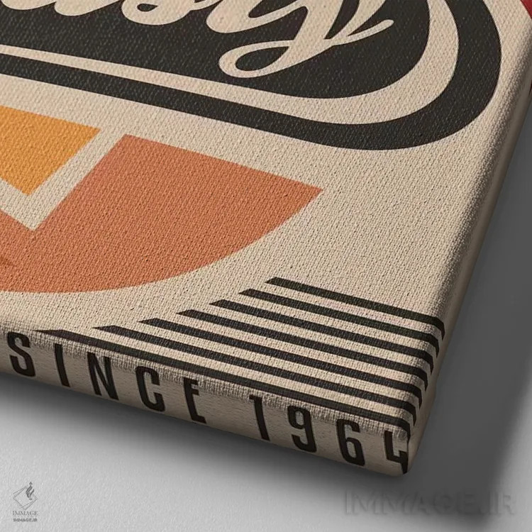 تابلو اینجا همبرگر هست اثر هانیمون هتل (برند هنری) - نمای نزدیک بافت بوم