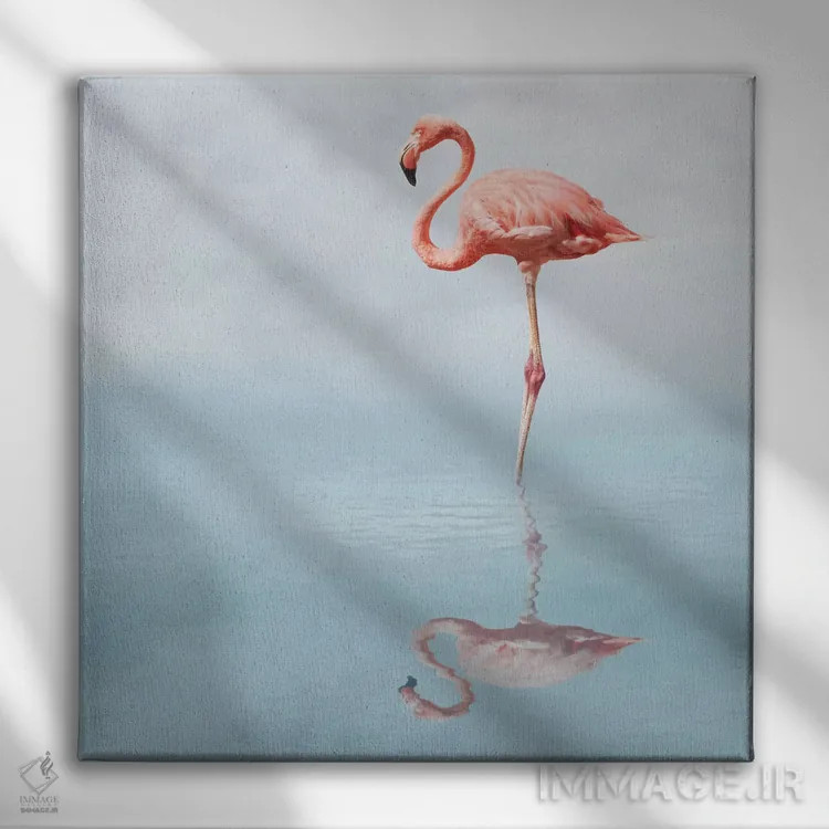 تابلو برکه پردار اثر هانیمون هتل (برند هنری) - نمای روبهرو روی دیوار