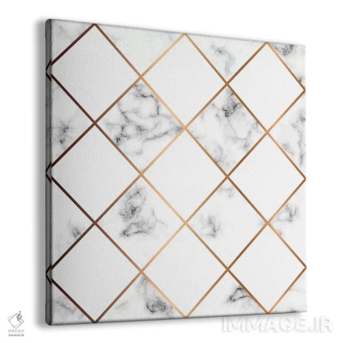 تابلو ژئو ۱ (الهامگرفته از اشکال هندسی) اثر هانیمون هتل (برند هنری) - نمای پرسپکتیو محصول