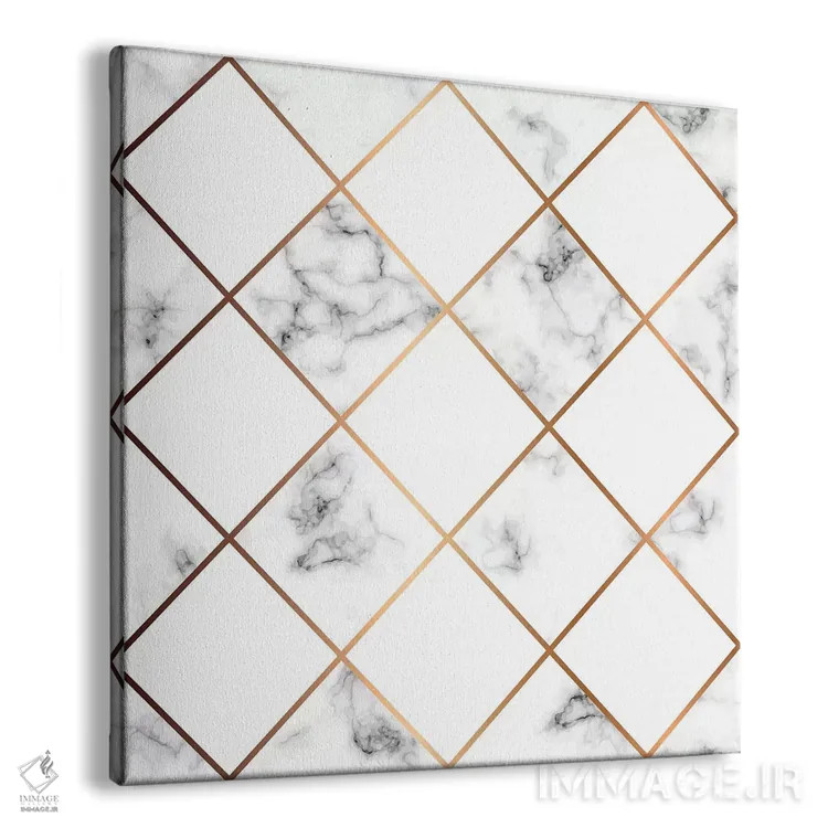 تابلو ژئو ۱ (الهامگرفته از اشکال هندسی) اثر هانیمون هتل (برند هنری) - نمای پرسپکتیو محصول