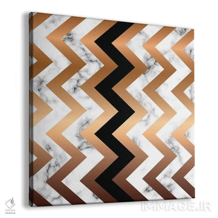 تابلو ژئو ۲ (الهامگرفته از اشکال هندسی) اثر هانیمون هتل (برند هنری) - نمای پرسپکتیو محصول