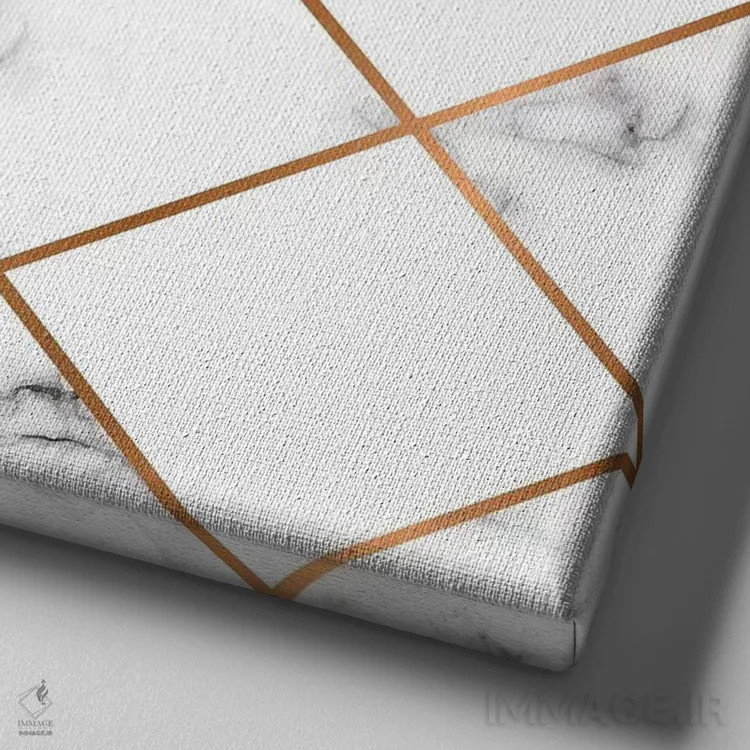 تابلو ژئو ۱ (الهامگرفته از اشکال هندسی) اثر هانیمون هتل (برند هنری) - نمای نزدیک بافت بوم