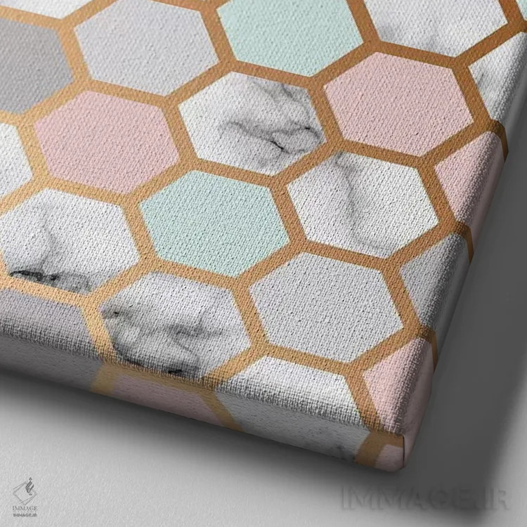 تابلو خانه زنبورعسل اثر هانیمون هتل (برند هنری) - نمای نزدیک بافت بوم