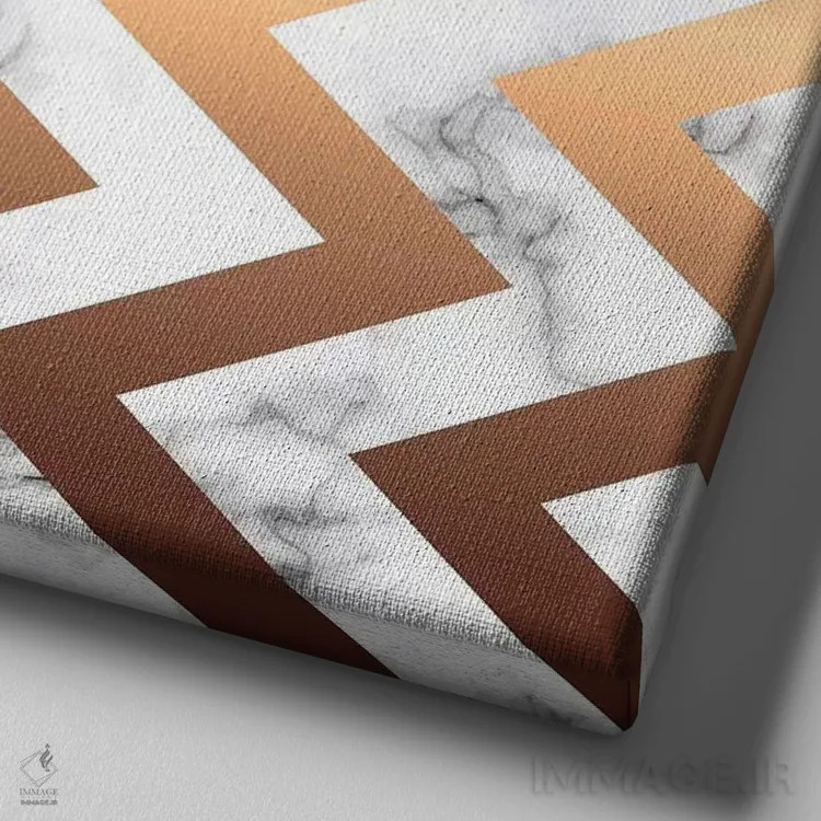 تابلو ژئو ۲ (الهامگرفته از اشکال هندسی) اثر هانیمون هتل (برند هنری) - نمای نزدیک بافت بوم