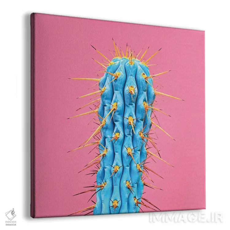 تابلو کاکتوس فرابنفش اثر هانیمون هتل (برند هنری) - نمای پرسپکتیو محصول