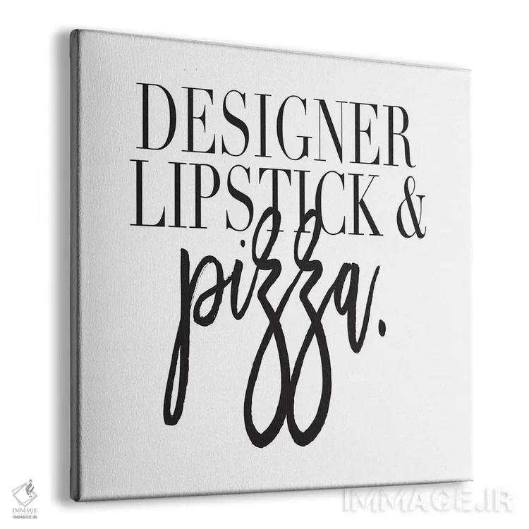 تابلو رژ لب لوکس و پیتزا اثر هانیمون هتل (برند هنری) - نمای پرسپکتیو محصول