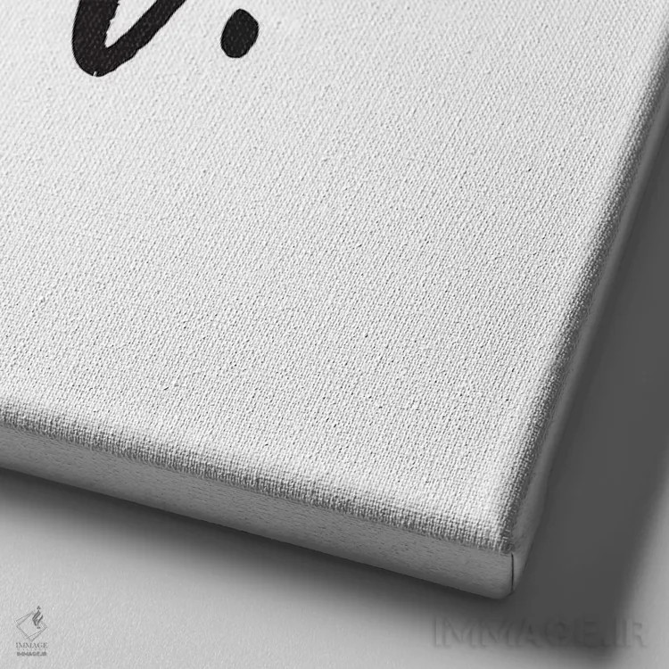 تابلو رژ لب لوکس و پیتزا اثر هانیمون هتل (برند هنری) - نمای نزدیک بافت بوم