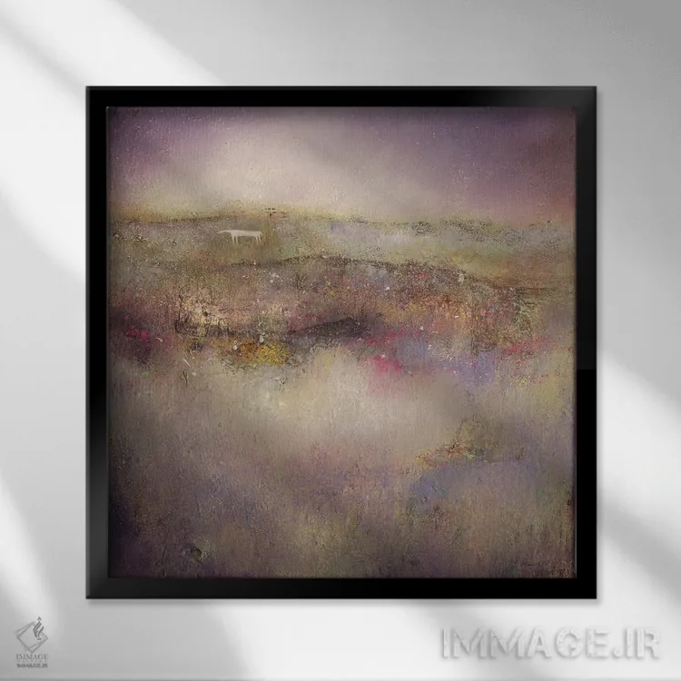 تابلو اسب اسطوخودوس اثر لیزا هاوس - نمای قابدار مشکی