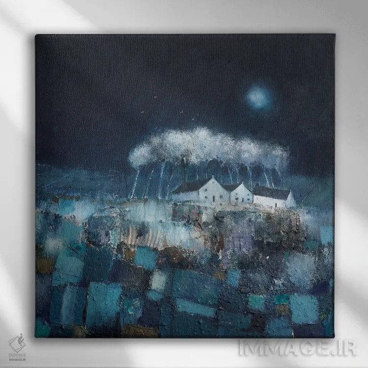 تابلو ماه زمستانی اثر لیزا هاوس - نمای روبهرو روی دیوار
