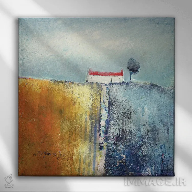 تابلو کلبهی کنار دریا اثر لیزا هاوس - نمای روبهرو روی دیوار