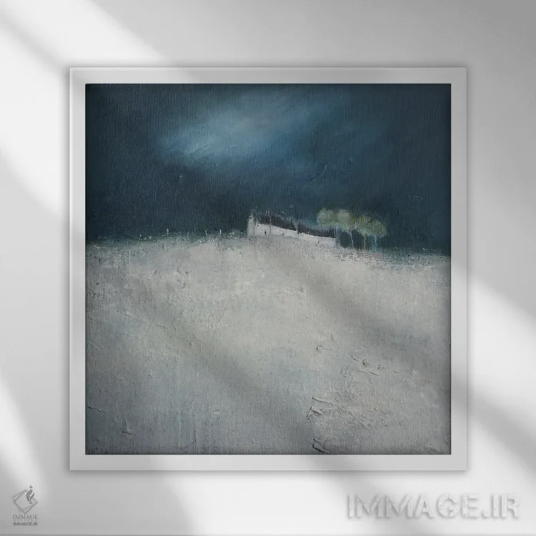 تابلو تابش ماه اثر لیزا هاوس - نمای قابدار سفید