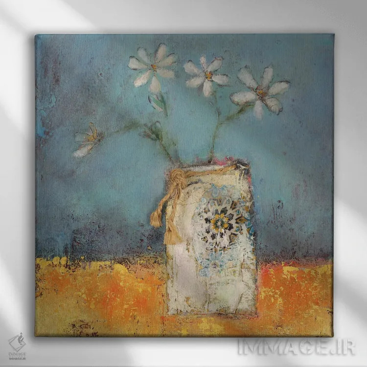 تابلو گلهای بهاری ساحل اثر لیزا هاوس - نمای روبهرو روی دیوار