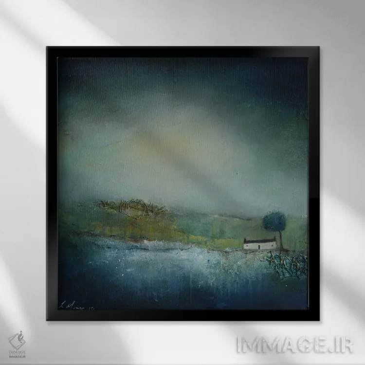 تابلو شامروک فِل (نام مکان) اثر لیزا هاوس - نمای قابدار مشکی