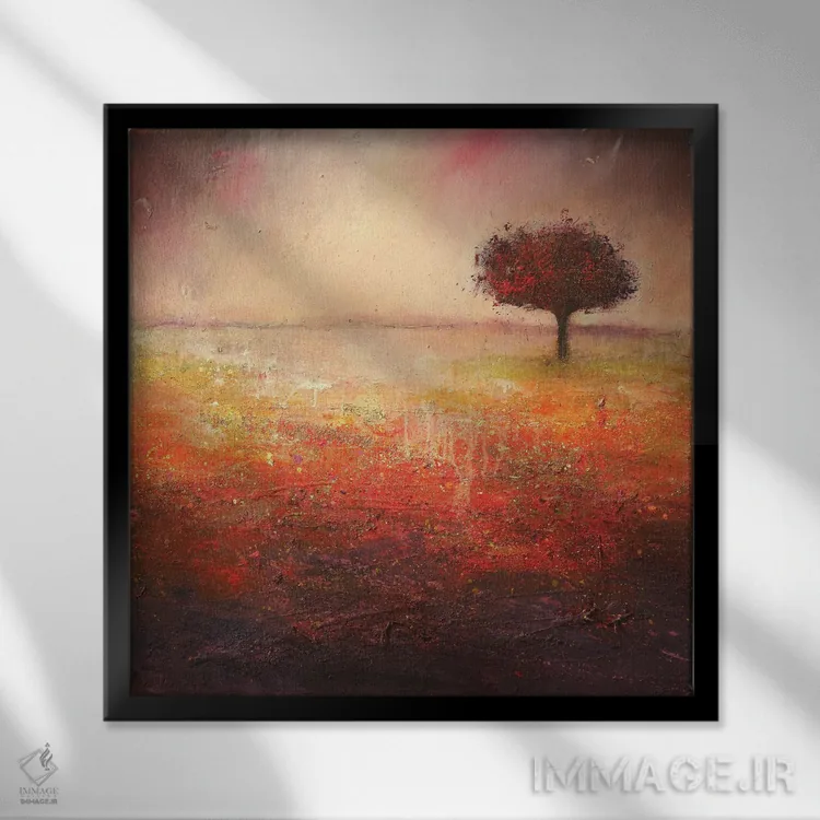 تابلو درخت افرا اثر لیزا هاوس - نمای قابدار مشکی