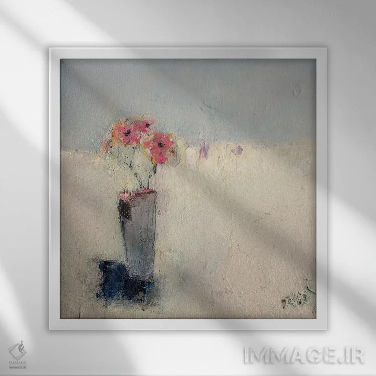 تابلو رز ساحلی اثر لیزا هاوس - نمای قابدار سفید