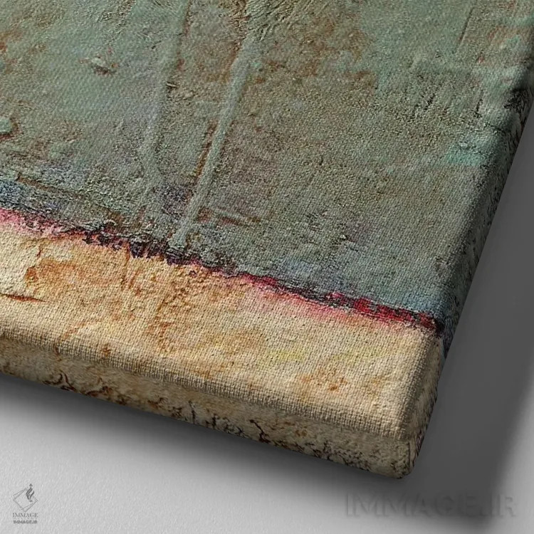 تابلو بنفشههای قدیمی اثر لیزا هاوس - نمای نزدیک بافت بوم