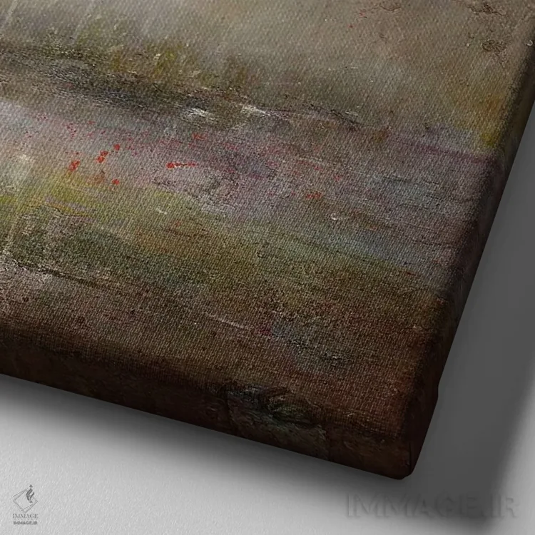 تابلو صومعه ویتبی (محل تاریخی در انگلستان) اثر لیزا هاوس - نمای نزدیک بافت بوم