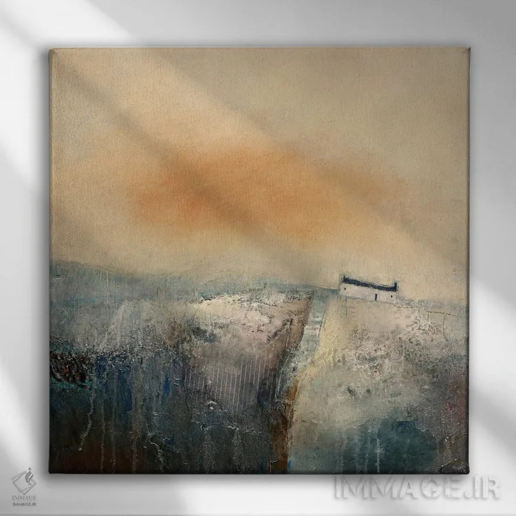 تابلو تپههای گچی اثر لیزا هاوس - نمای روبهرو روی دیوار