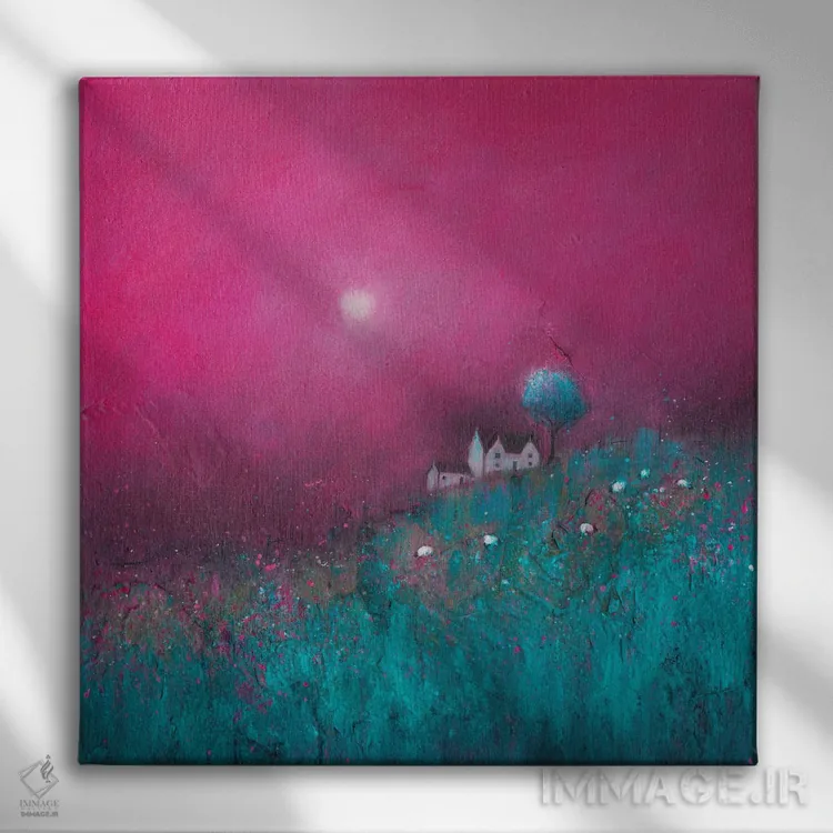 تابلو آسمان جادویی اثر لیزا هاوس - نمای روبهرو روی دیوار