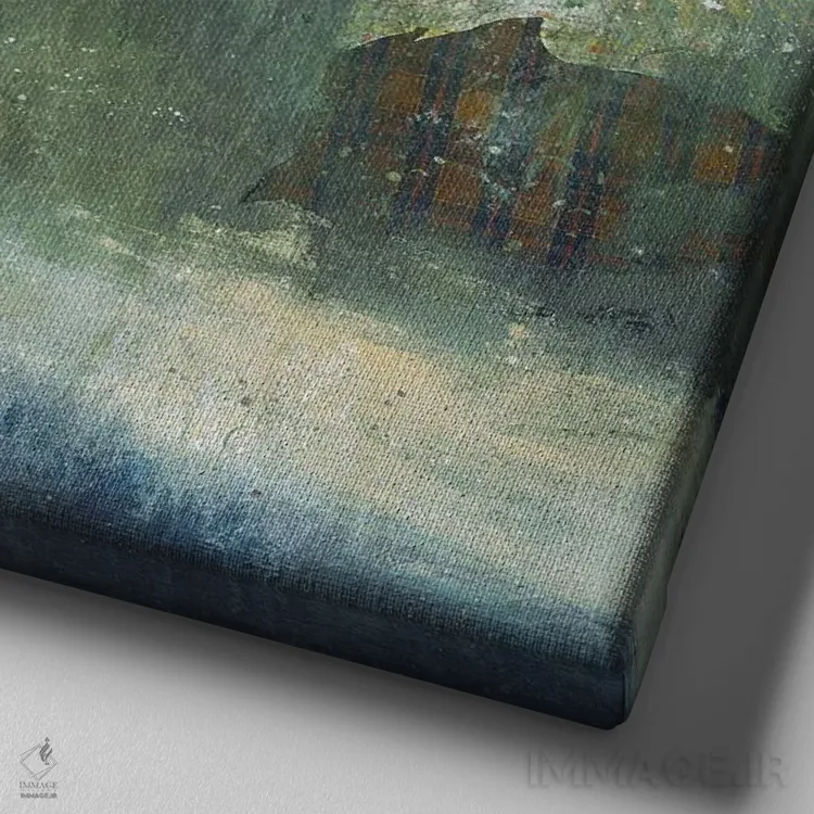 تابلو شهر قدیمی ویتبی اثر لیزا هاوس - نمای نزدیک بافت بوم