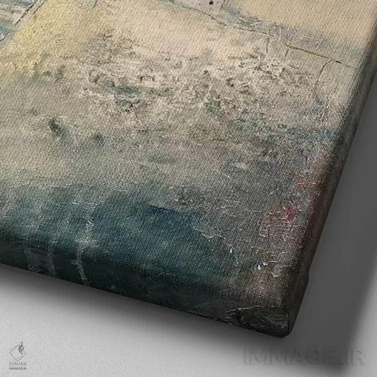 تابلو تپههای گچی اثر لیزا هاوس - نمای نزدیک بافت بوم