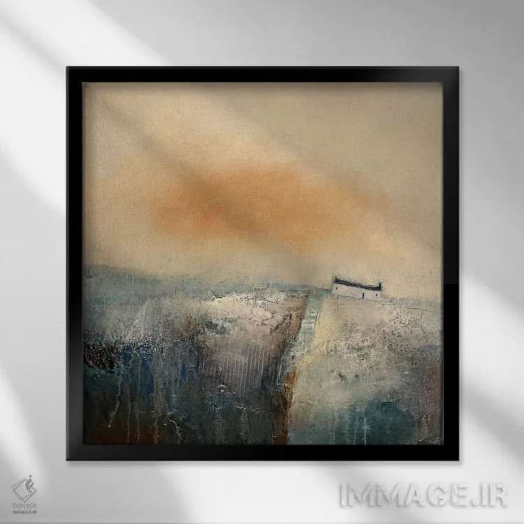 تابلو تپههای گچی اثر لیزا هاوس - نمای قابدار مشکی