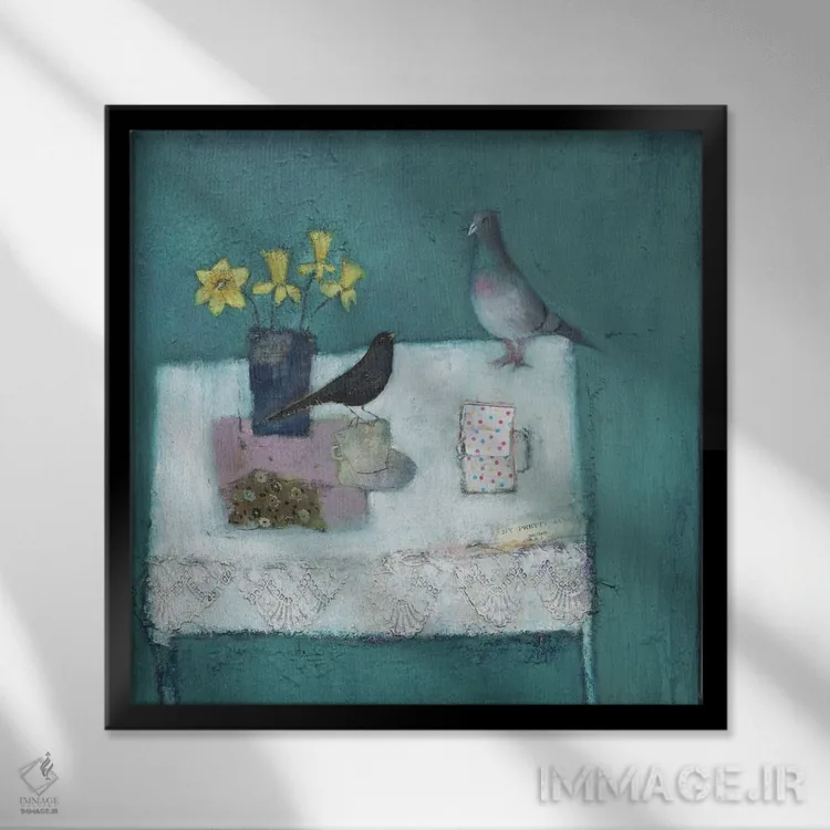 تابلو سرناد (ترانه عاشقانه) اثر لیزا هاوس - نمای قابدار مشکی