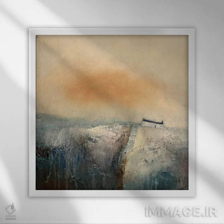 تابلو تپههای گچی اثر لیزا هاوس - نمای قابدار سفید