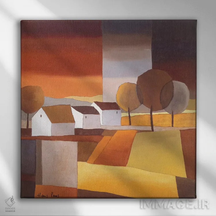 تابلو در امتداد جاده ۲ اثر هانس پاوس - نمای روبهرو روی دیوار