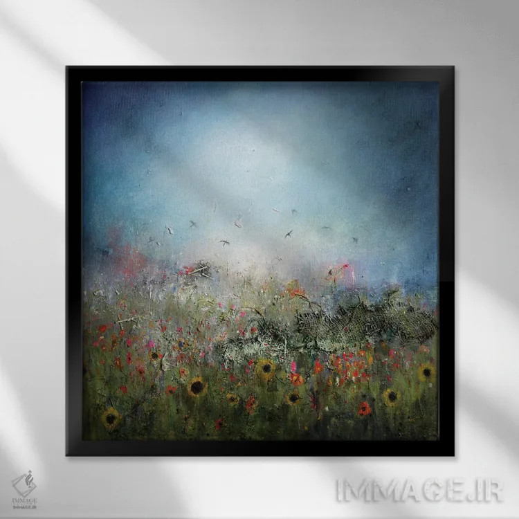 تابلو دنبال خورشید اثر لیزا هاوس - نمای قابدار مشکی