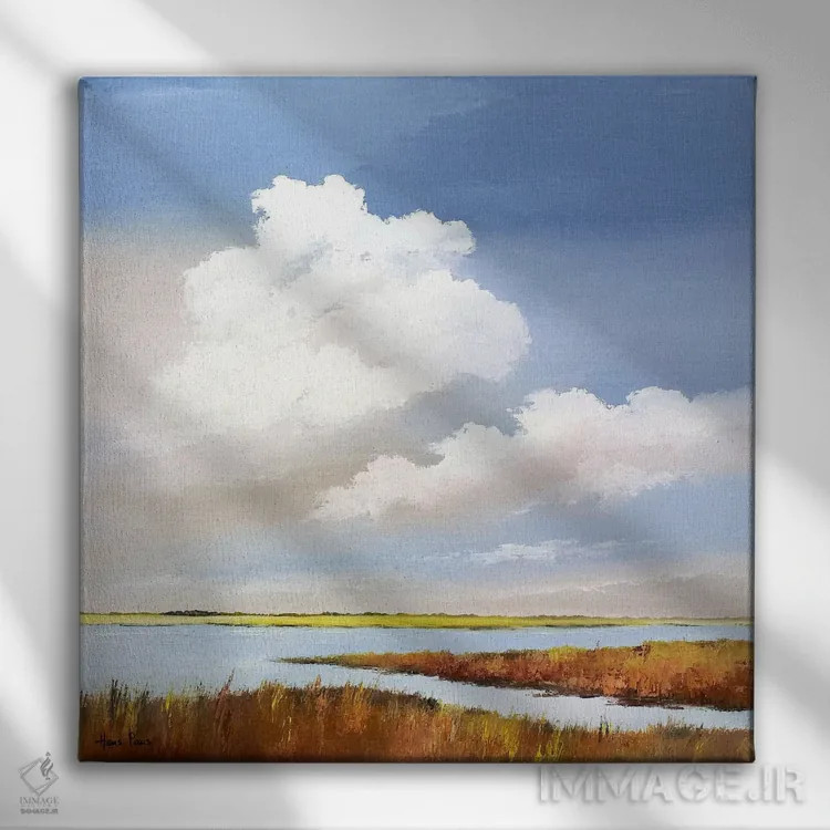 تابلو به سمت دریاچه ۲ اثر هانس پاوس - نمای روبهرو روی دیوار