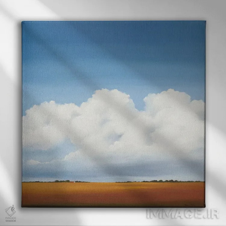 تابلو ابرها ۱ اثر هانس پاوس - نمای روبهرو روی دیوار