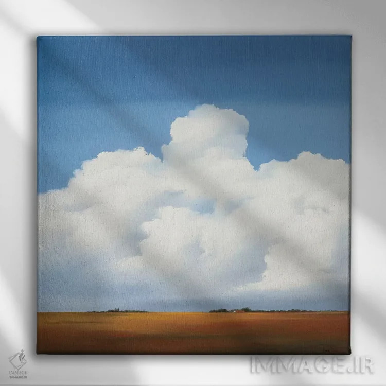 تابلو ابرها ۲ اثر هانس پاوس - نمای روبهرو روی دیوار