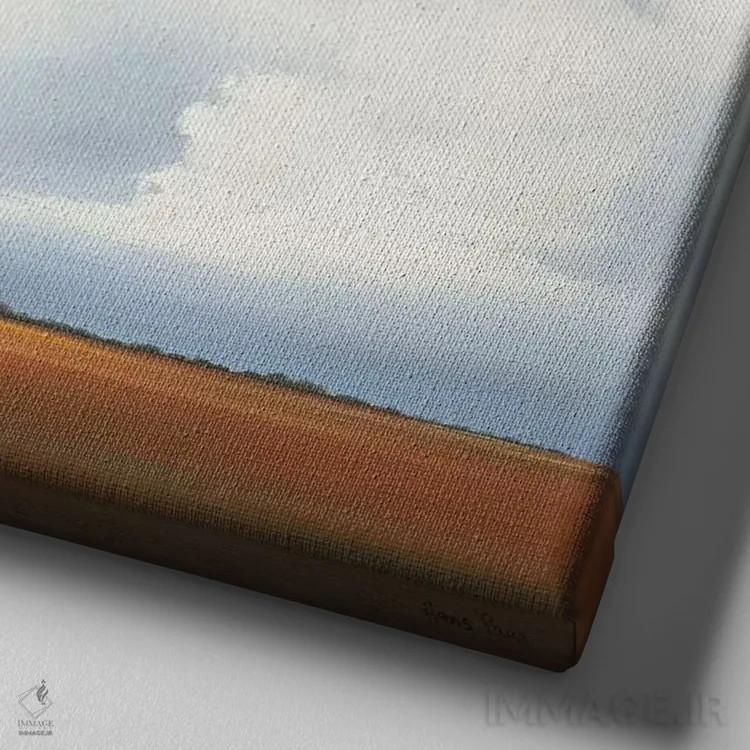 تابلو ابرها ۲ اثر هانس پاوس - نمای نزدیک بافت بوم