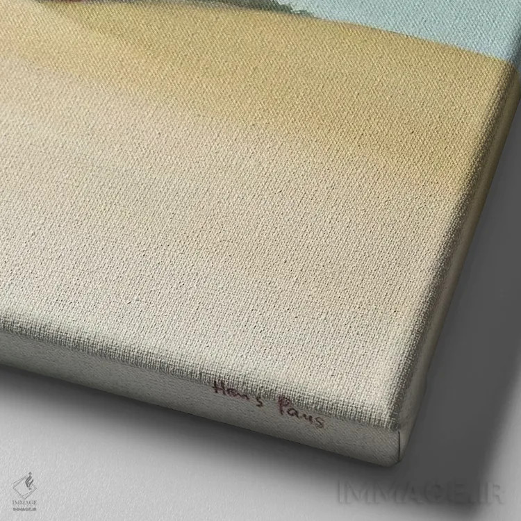 تابلو طلوع روز ۱ اثر هانس پاوس - نمای نزدیک بافت بوم