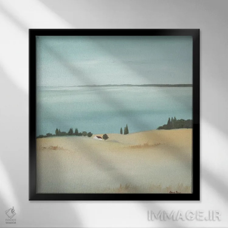 تابلو طلوع روز ۲ اثر هانس پاوس - نمای قابدار مشکی