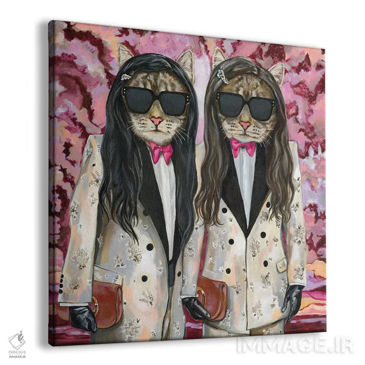 تابلو گربههای گالا اثر هدر پری - نمای پرسپکتیو محصول