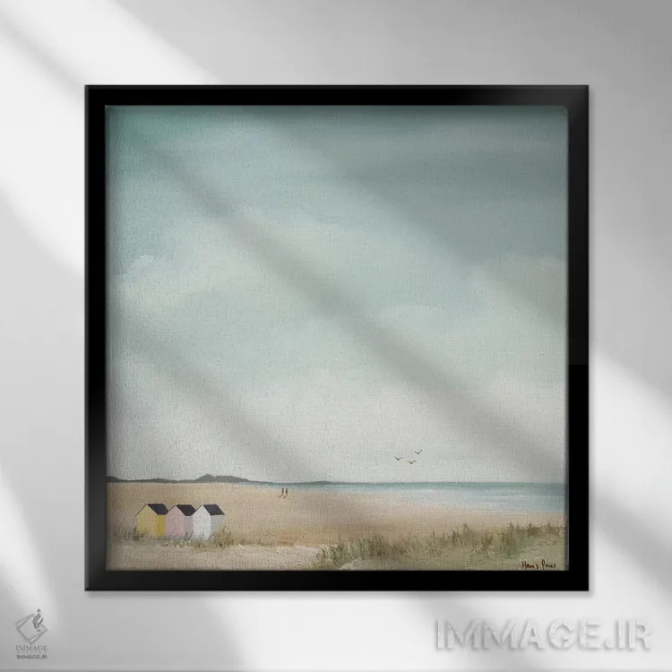 تابلو صبح آفتابی ۳ اثر هانس پاوس - نمای قابدار مشکی