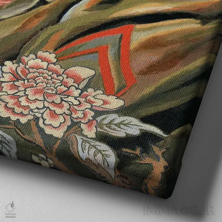 تابلو آوتکست اثر هدر پری - نمای نزدیک بافت بوم