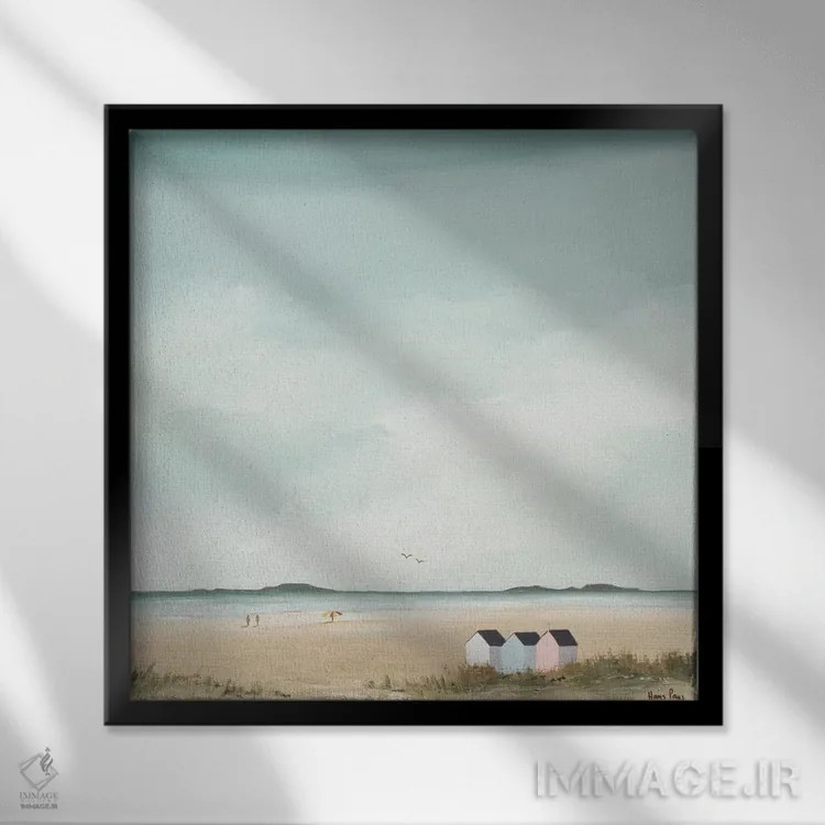 تابلو صبح آفتابی ۴ اثر هانس پاوس - نمای قابدار مشکی