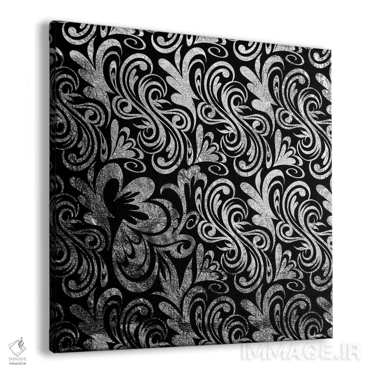 تابلو عنصر صلح سیاه و نقرهای اثر فایو بای فایو کالکتیو - نمای پرسپکتیو محصول