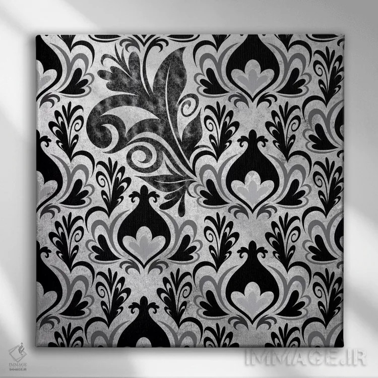 تابلو قطعه نامنسجم سیاه و سفید اثر فایو بای فایو کالکتیو - نمای روبهرو روی دیوار