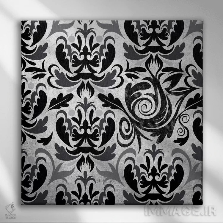 تابلو حرکت مدولار سیاه و سفید اثر فایو بای فایو کالکتیو - نمای روبهرو روی دیوار