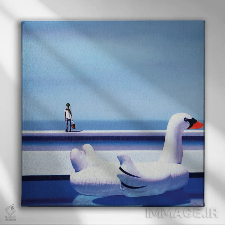 تابلو روز زیبا اثر هیوگو پوندز - نمای روبهرو روی دیوار