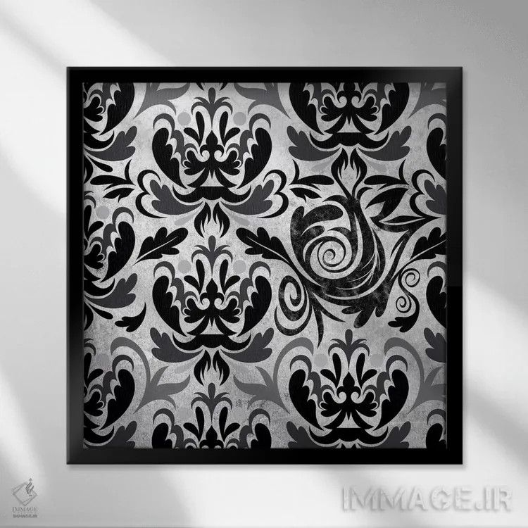 تابلو حرکت مدولار سیاه و سفید اثر فایو بای فایو کالکتیو - نمای قابدار مشکی