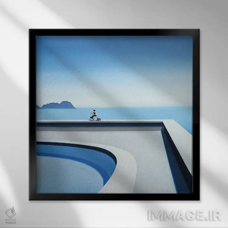 تابلو سفر بزرگ اثر هیوگو پوندز - نمای قابدار مشکی